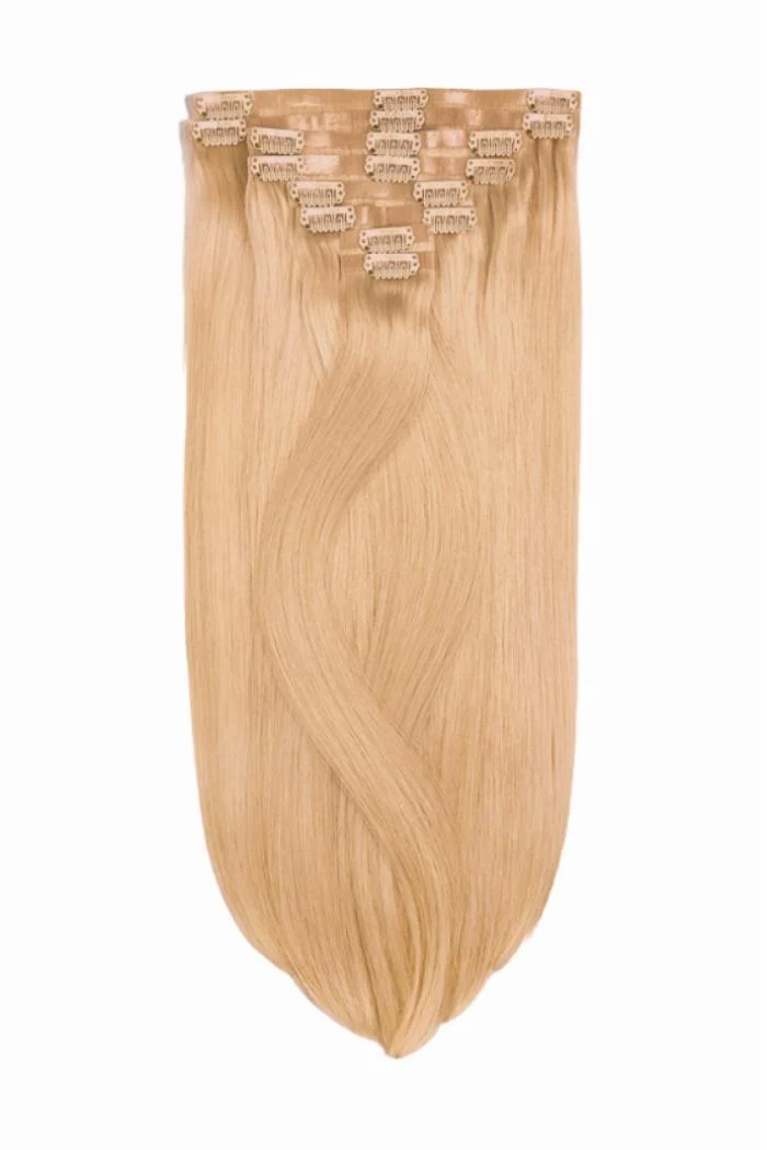 Light Golden Blonde Remy Royale Seamless Clip Ins (#16)
