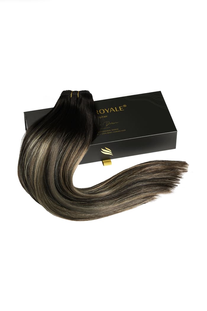 Silver Shadow Balayage Remy Royale Double Drawn Weave Extensions - Image 2