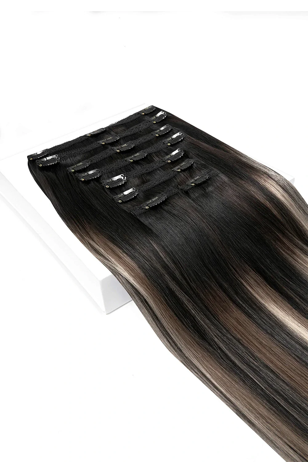 Silver Shadow Balayage Ultra-Volume Clip In Full Head Set (240-300G)