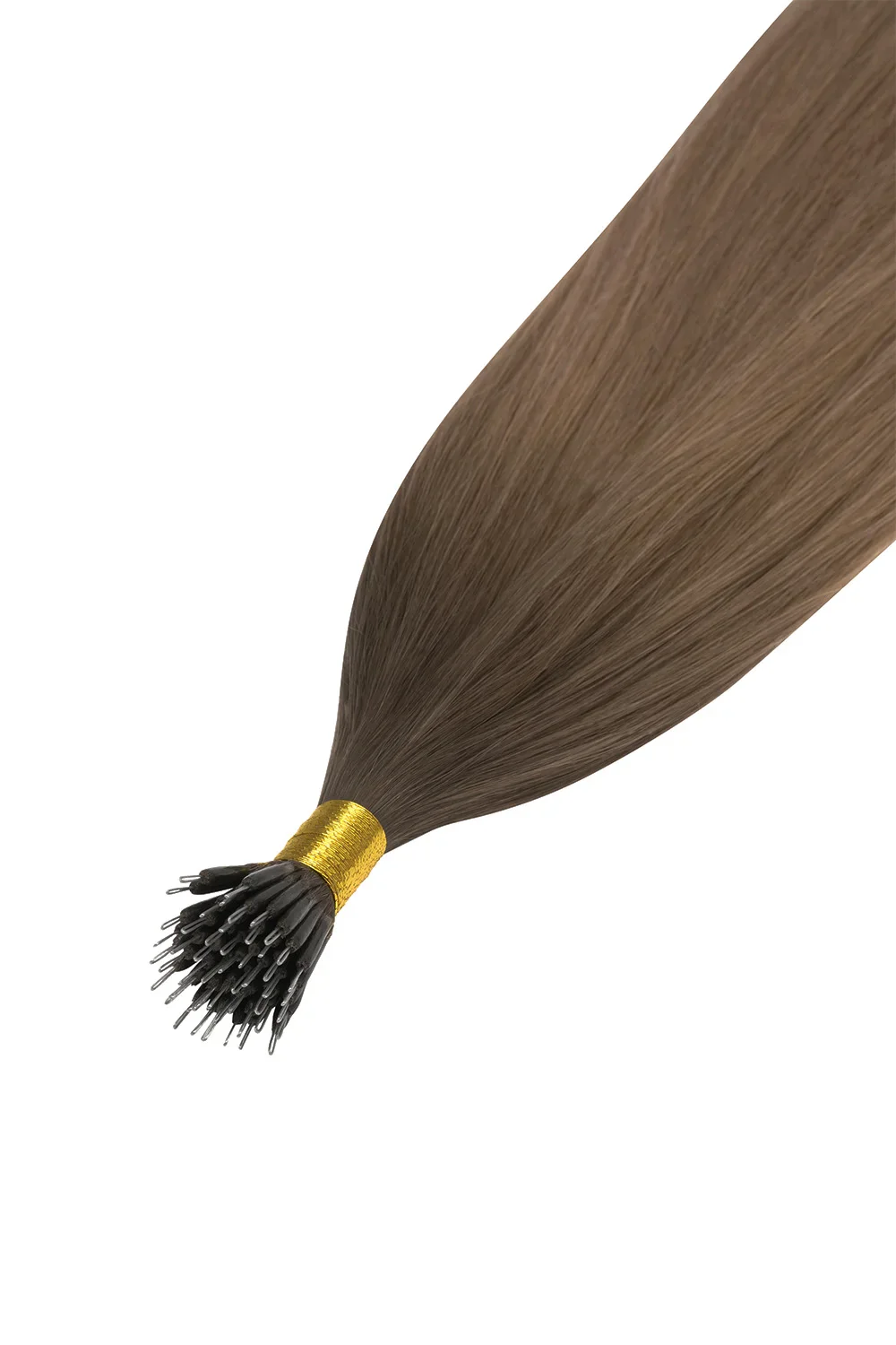 Soft Bronze Balayage Nano Ring Hair Extensions - Image 2