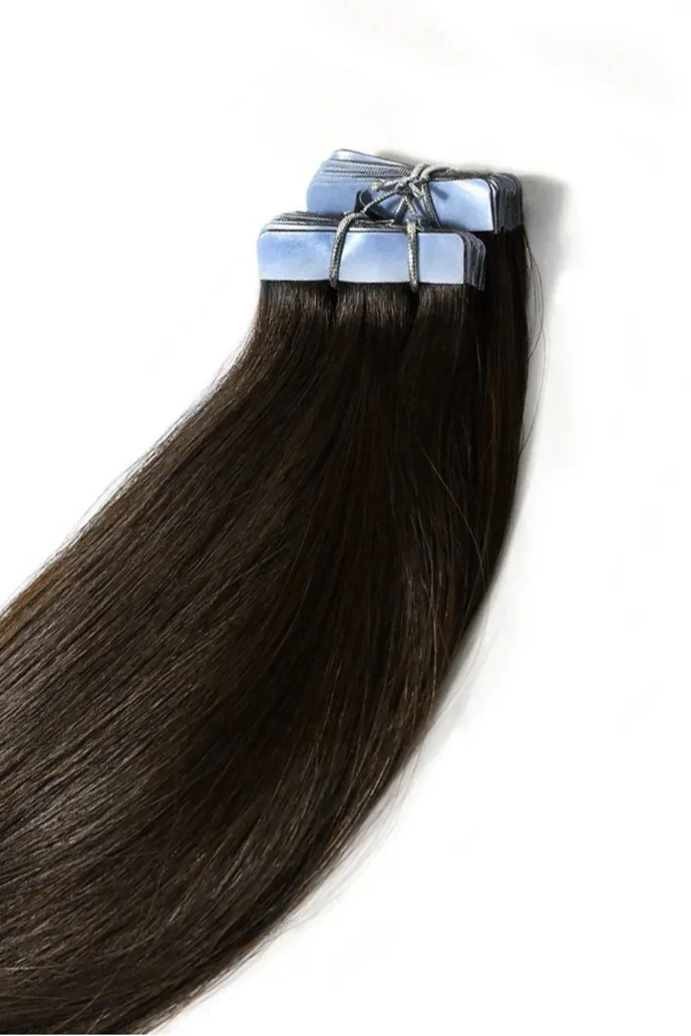 Tape in Remy Human Hair Extension Dark Brown (#3) - Image 2