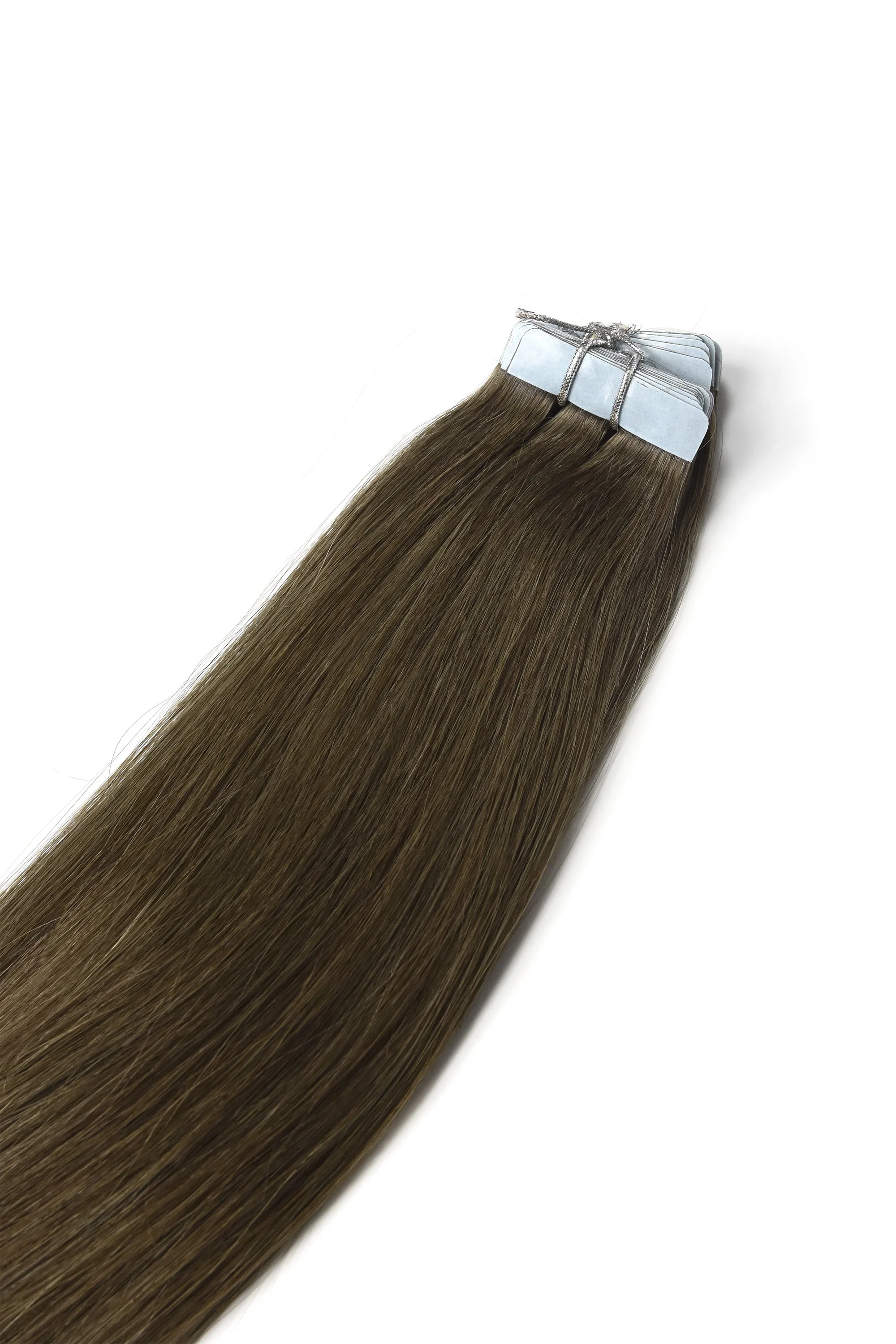 Tape in Remy Human Hair Extensions - Ash Brown (#9) - Image 2